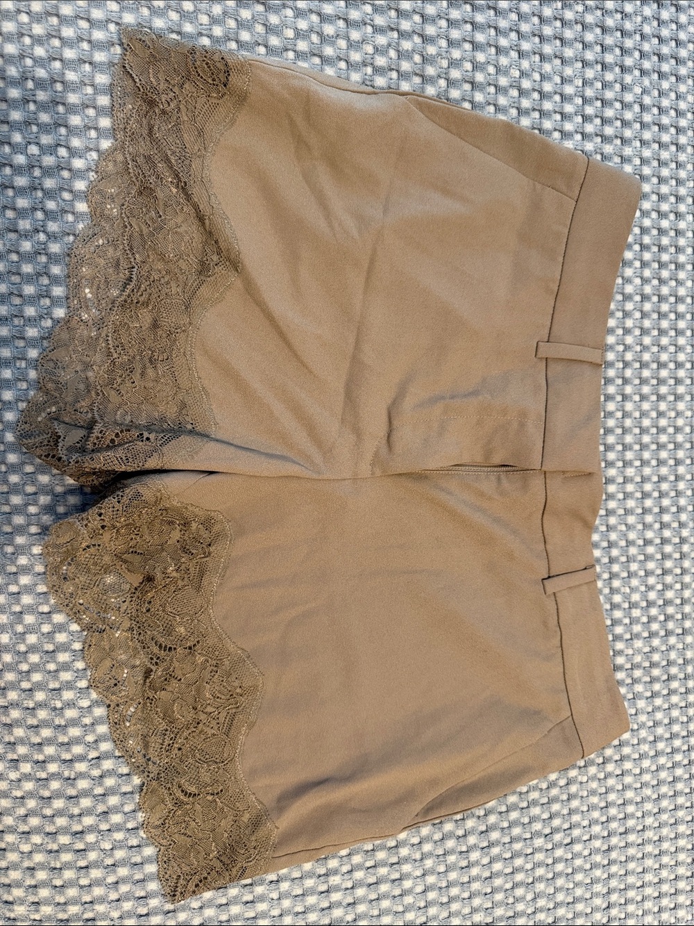 Victoria's Secret Beige/Brown Dressy Shorts with lace trim